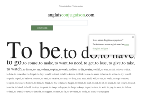 Conjugaison anglaise